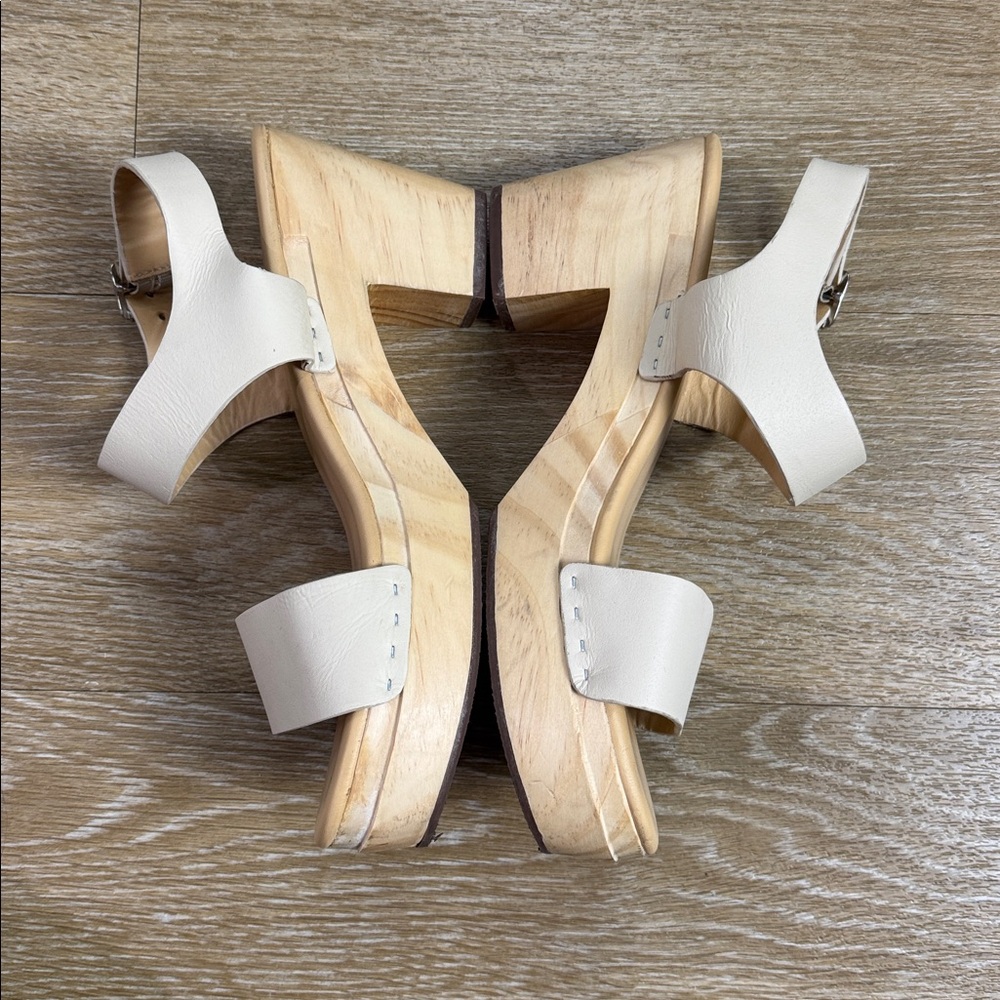 Nisolo All-Day Open Toe Clog Heel Sandal in Bone Size 9 - Picture 5 of 13